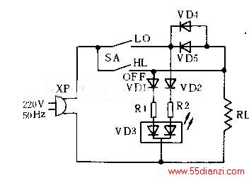 µ·ͼʾoff()Lo(͹)HL(߹)תSALoʱ220VеͨVD4VD56ӵأңˣܰ벨ʹRLѹ220vֱͨʱԽͣRL¶½