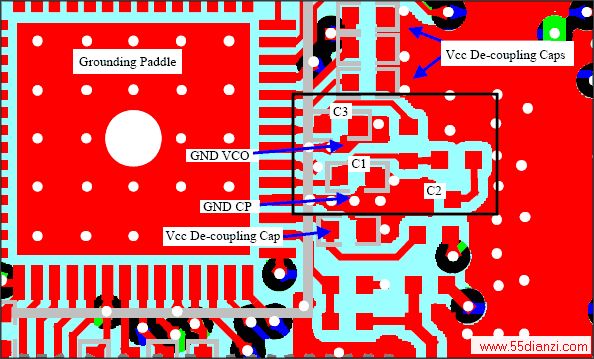 ͼ6. MAX2827οưPLL˲Ԫúͽӵʾ