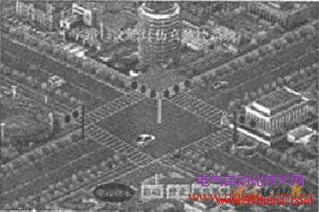 十字路口交通灯组态仿真画面